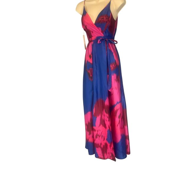 Anthropologie Hutch Floral Leah Wrap Vibrant Sleeveless Maxi Dress XXSP NWT - Picture 4 of 9